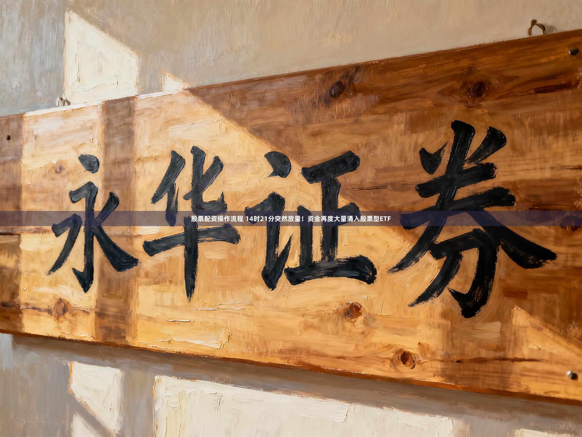 股票配资操作流程 14时21分突然放量！资金再度大量涌入股票型ETF