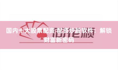 国内十大股票配资 配资炒股软件：解锁财富新密码